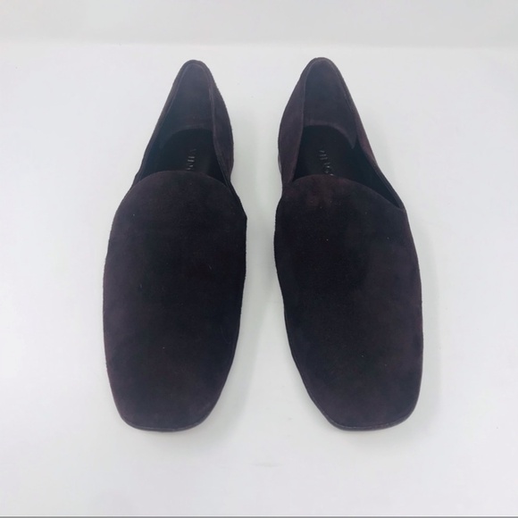 Vince Shoes - Vince Suede Paz Venetian Suede Leather Loafer Flats Plum Size 6